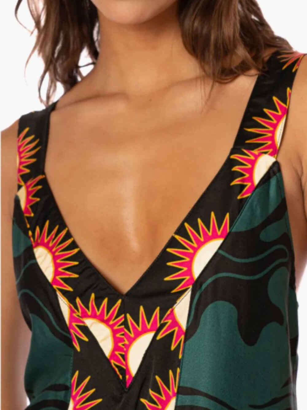 Maaji Flamingo Lowry Cover Up Maxi Dress – Black Tropical Print – Size Large - Picture 11 of 14